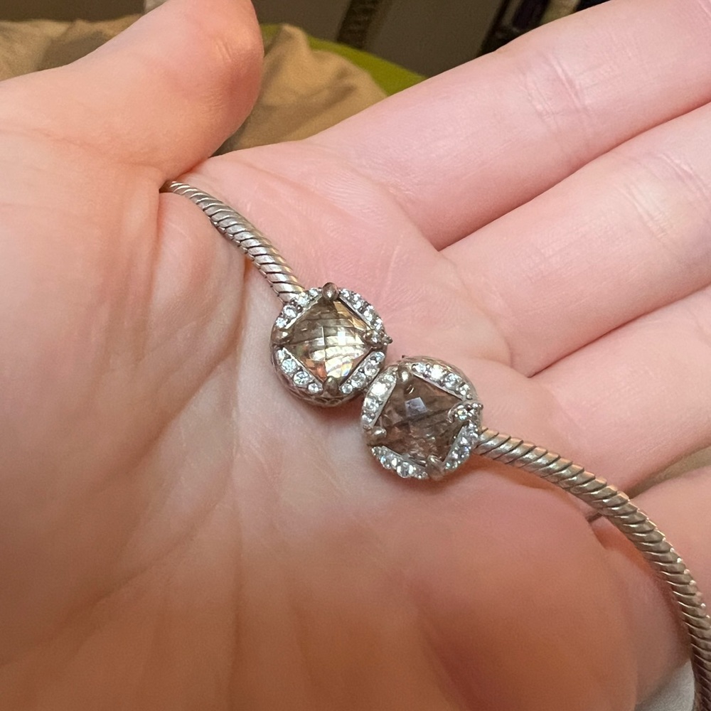 Elegant Canary Peridot Pandora cz charm